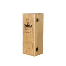 DS Custom Laser Engraved Logo Oak Bulk Lacquer Gift Packaging Wooden Wine Box